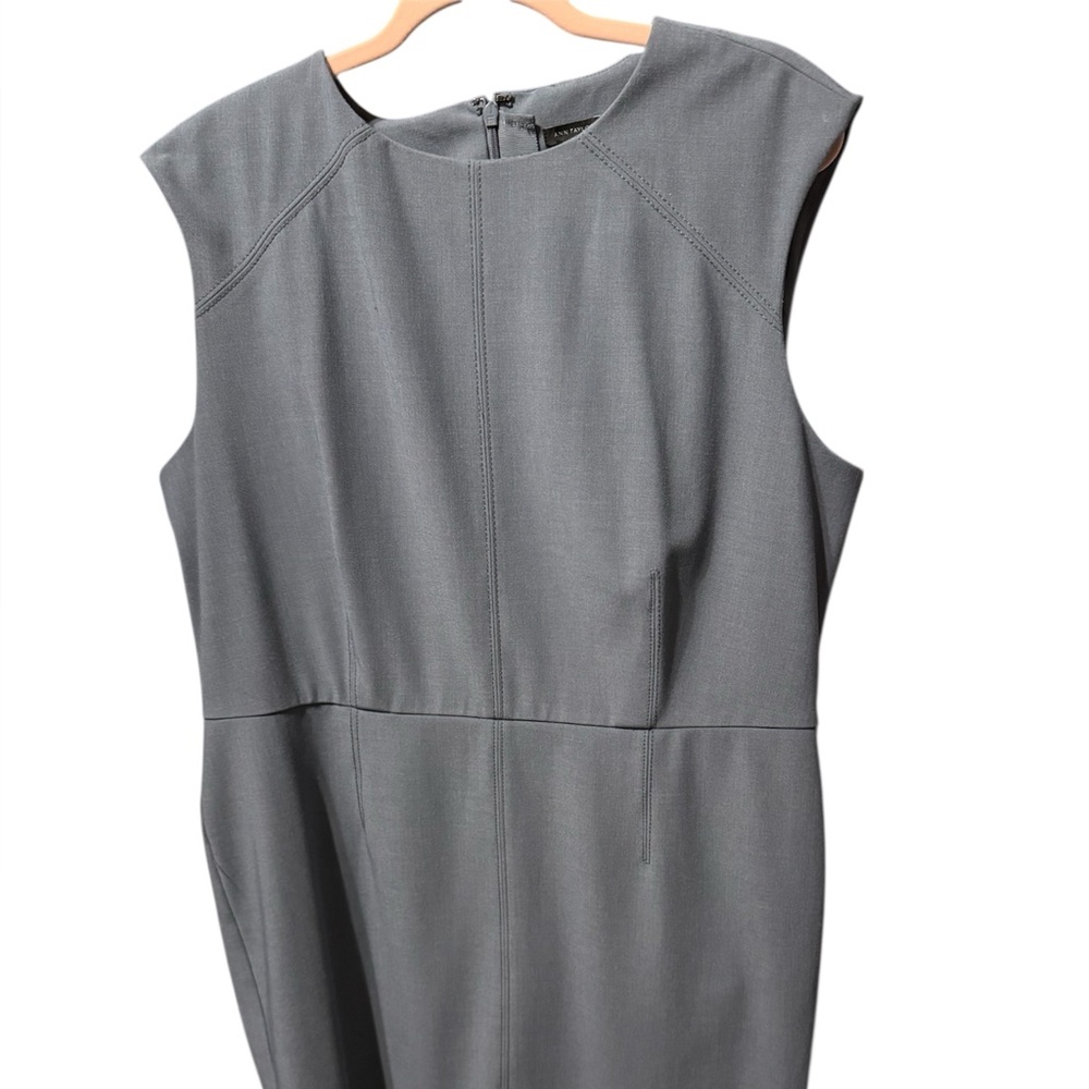 Ann Taylor blue sleeveless sheath dress, size 16